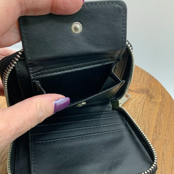 Coca-Cola Bifold Black Red Zipper Strap Wallet - Picture 2 of 10